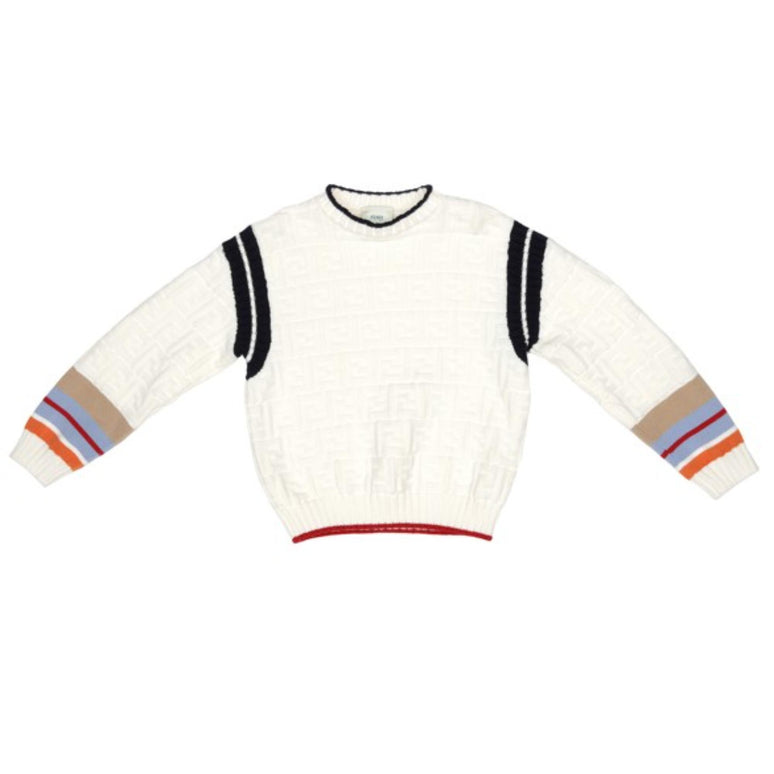 화이트 배색 니트