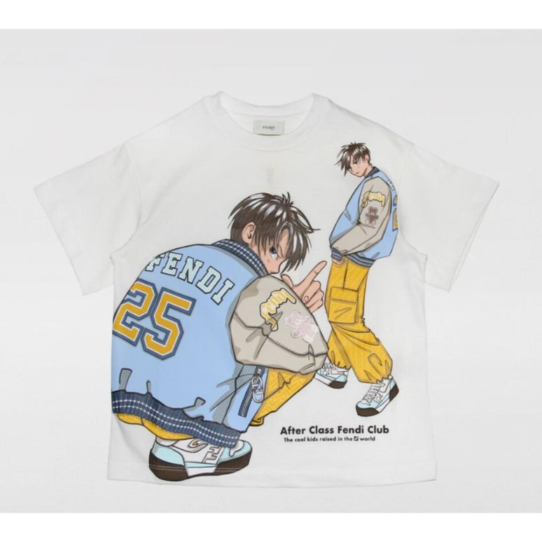 화이트 프린트 티셔츠