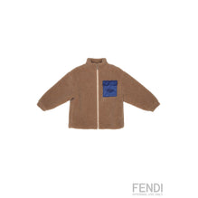 카멜 퍼 집업 자켓