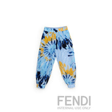 네이비 블루 패턴 팬츠