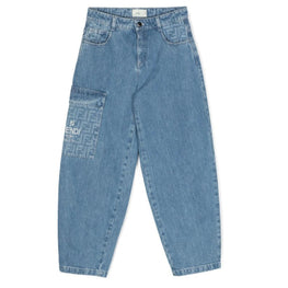 블루 로고 포켓 데님 팬츠