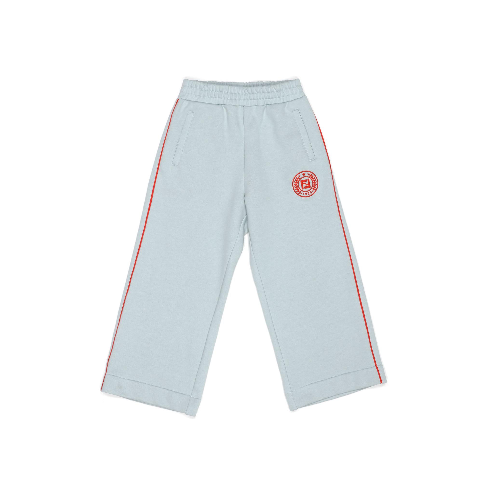 스카이블루 로고 자수 코튼 팬츠