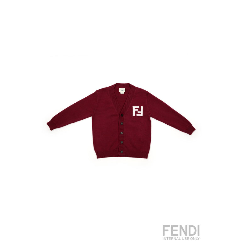 버건디 울 가디건