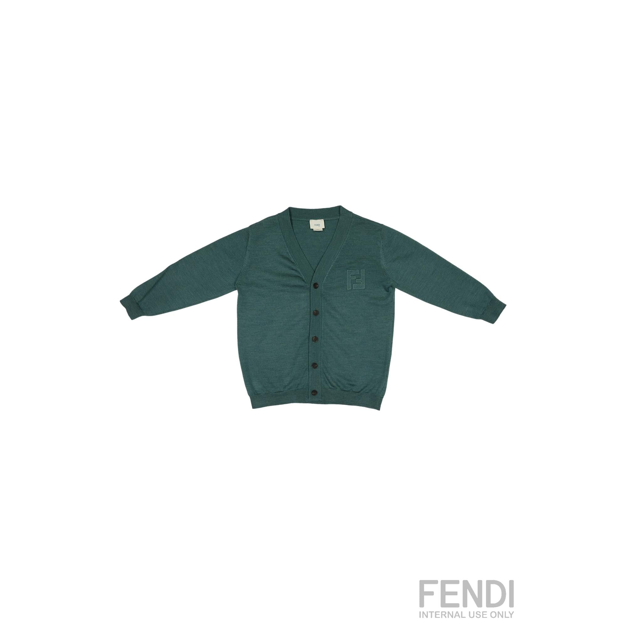 그린 울 가디건