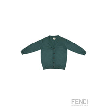 그린 울 가디건