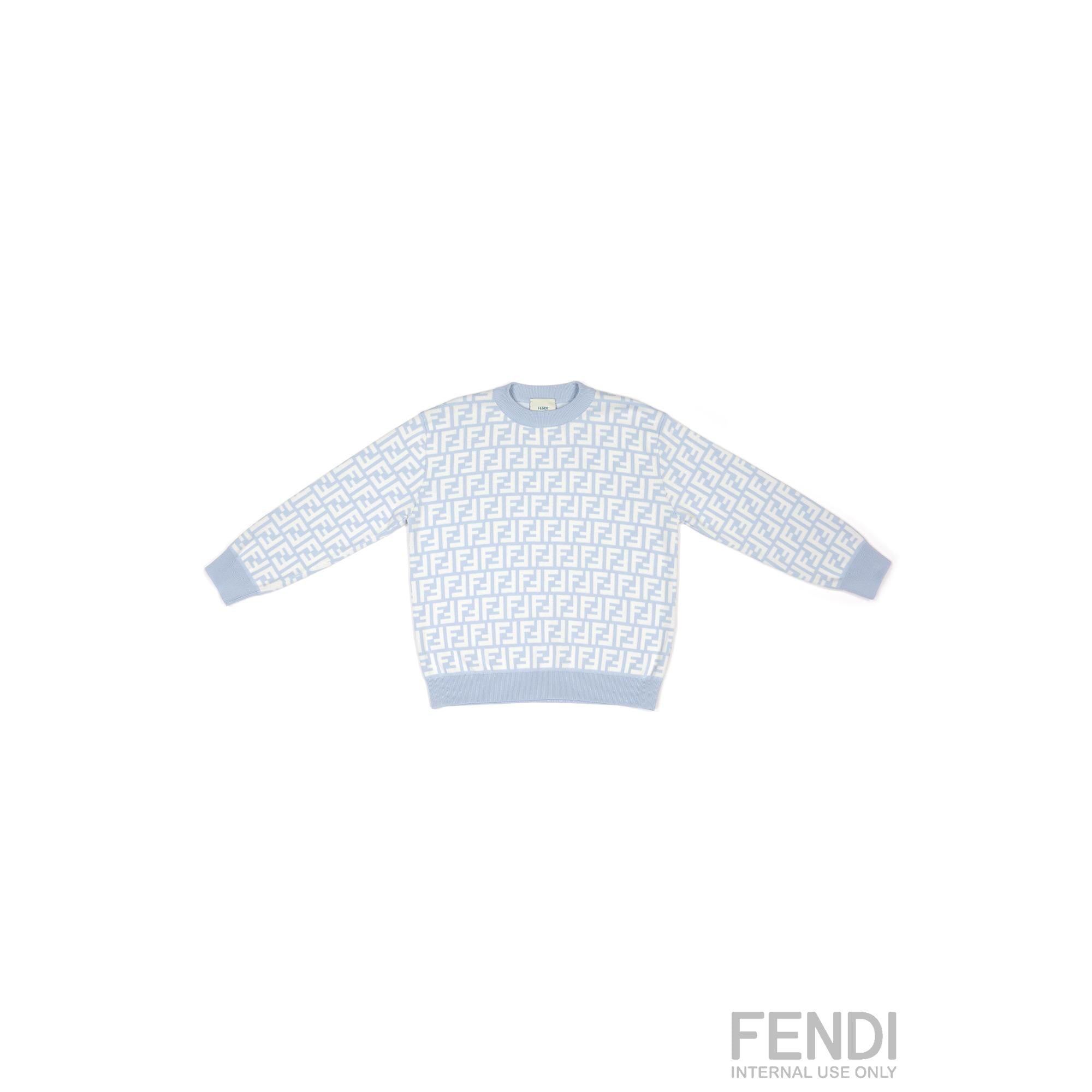 스카이블루 FF 로고 니트