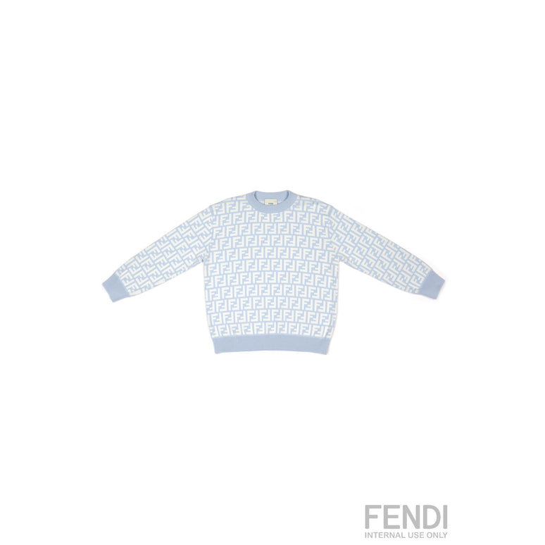 스카이블루 FF 로고 니트