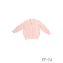 핑크 스티치 디테일 가디건