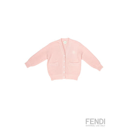 핑크 스티치 디테일 가디건