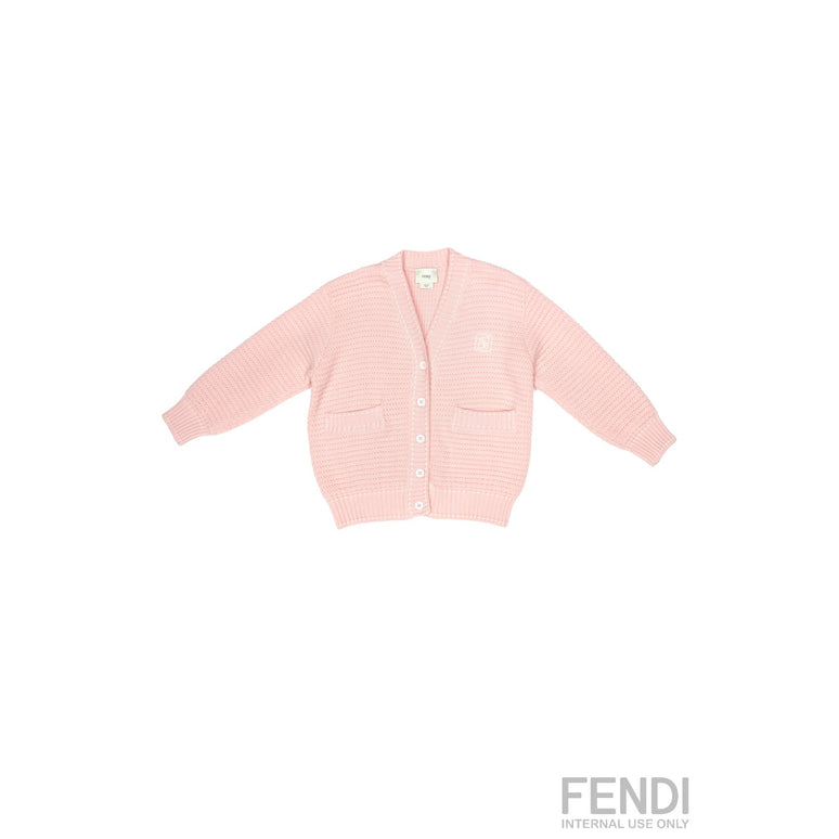 핑크 스티치 디테일 가디건