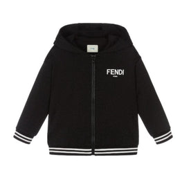 블랙 로고 후드집업