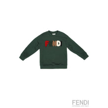 그린 로고 디테일 니트