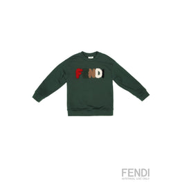 그린 로고 디테일 니트