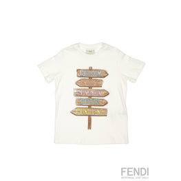 화이트 프린트 티셔츠