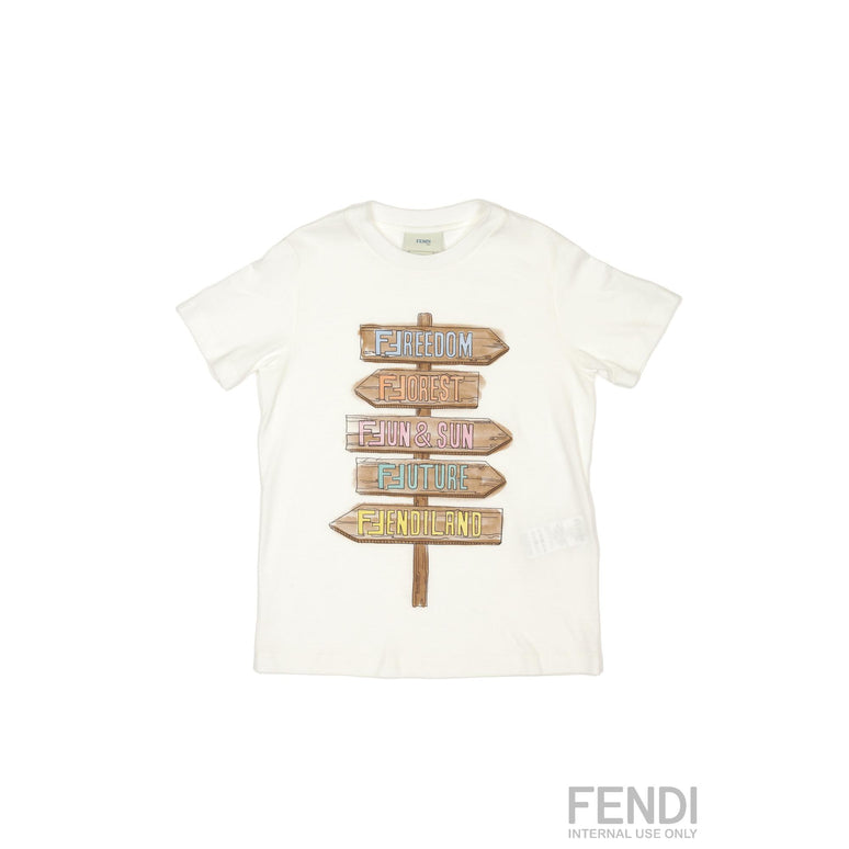 화이트 프린트 티셔츠