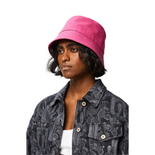 BUCKET HAT_CANVAS/CALF_MAGENTA/TAN