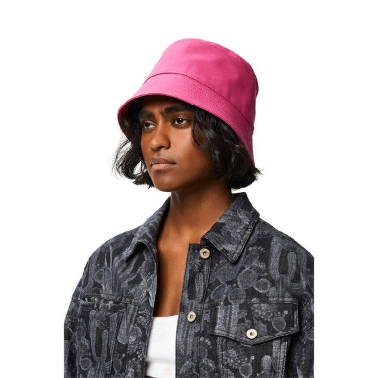 BUCKET HAT_CANVAS/CALF_MAGENTA/TAN