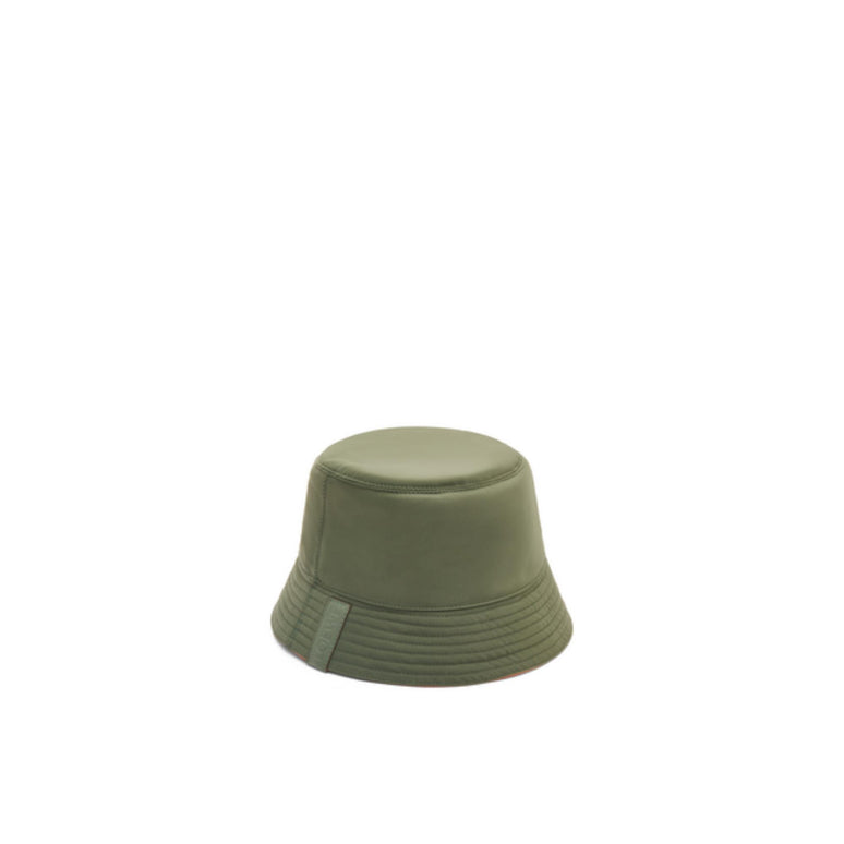 REVERSIBLE BUCKET HAT_NYLON_KHAKI GREEN/ORANGE