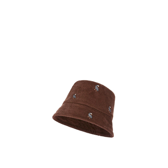 BUCKET HAT PEARL GUINEA FOWL_CORDUROY_PECAN
