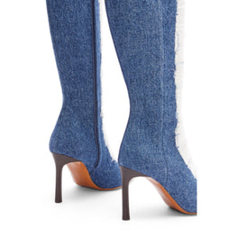 RIPPED DENIM  BOOT 90_DENIM_WASHED DENIM