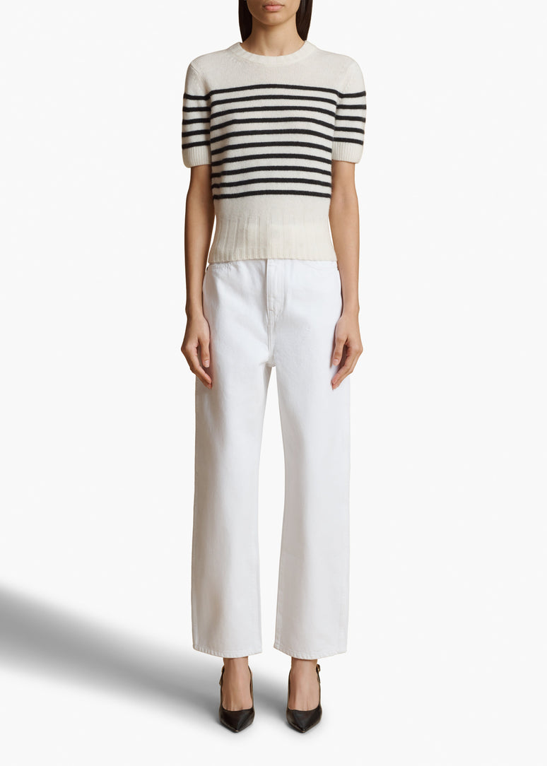 루피아 스웨터 글레이즈 블랙 스트라이프