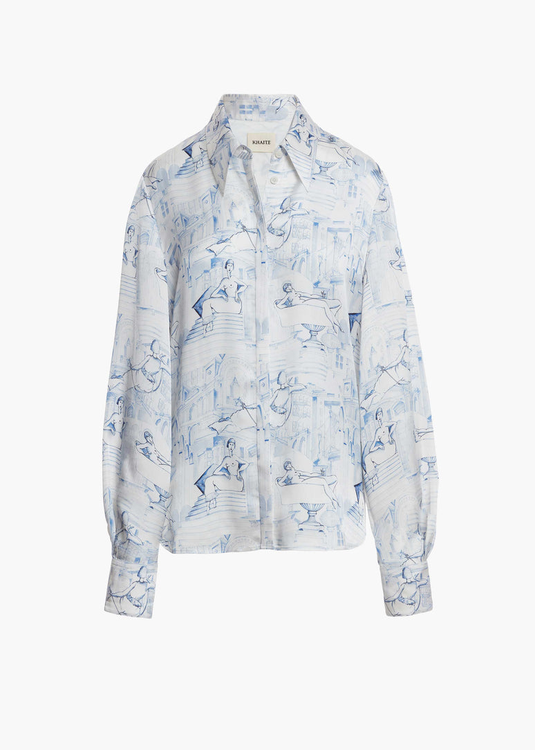 민타 탑 크림 블루