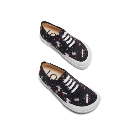 TERRA VULCA LACE-UP SUNA_PRINTED CANVAS_BLACK/MULTICOLOR