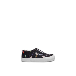 TERRA VULCA LACE-UP SUNA_PRINTED CANVAS_BLACK/MULTICOLOR