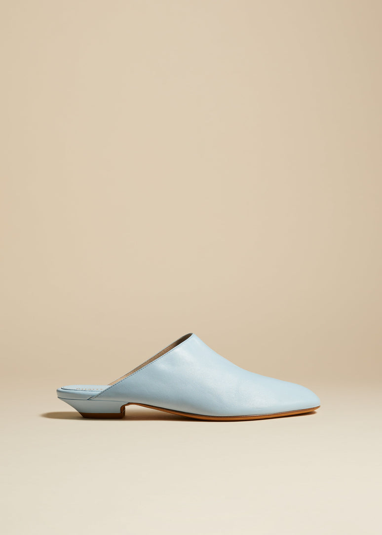 오토 뮬 베이비 블루 가죽