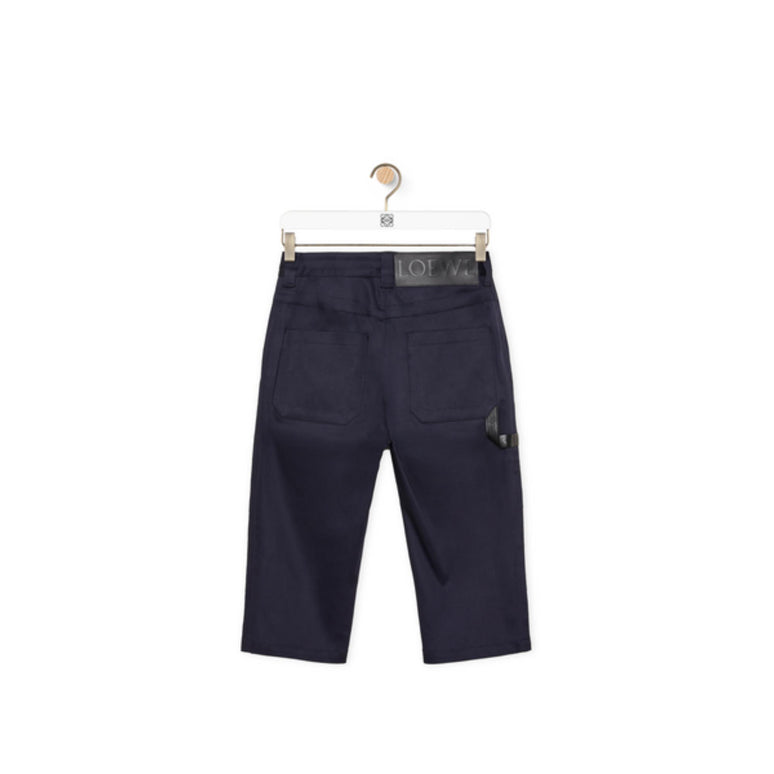 CROPPED TROUSERS_COTTON/POLYURETHANE_MIDNIGHT BLUE