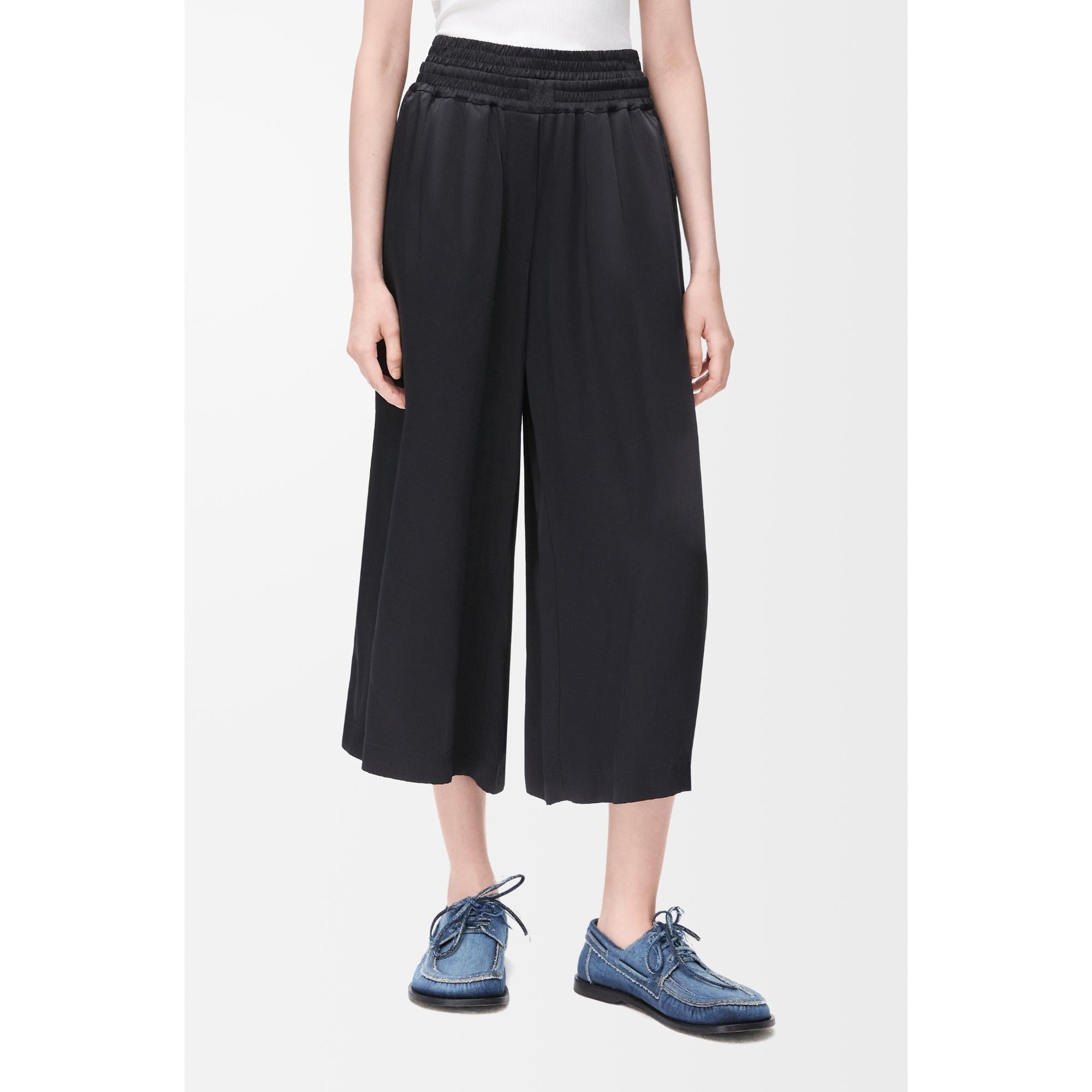 CROPPED TROUSERS_VISCOSE_BLACK