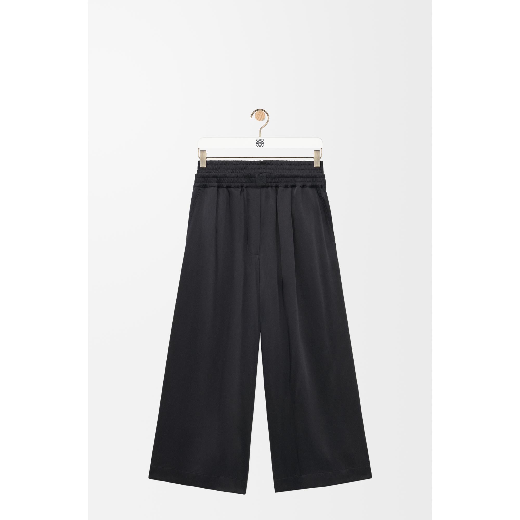 CROPPED TROUSERS_VISCOSE_BLACK