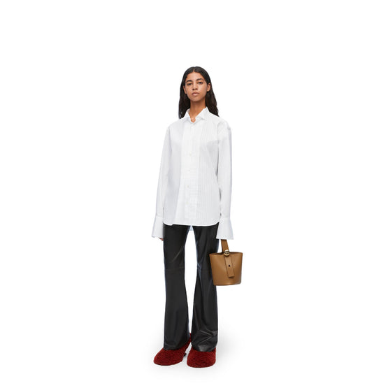 PLEATED SHIRT_COTON_OPTIC WHITE