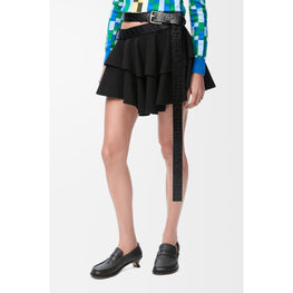 [STAFF ONLY] BELTED MINI SKIRT_COTTON_BLACK