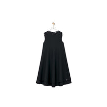 DOUBLE LAYER DRESS_SILK/WOOL_BLACK