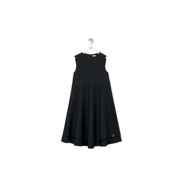 DOUBLE LAYER DRESS_SILK/WOOL_BLACK