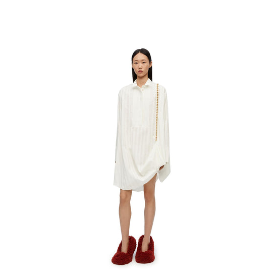 CHAIN SHIRT DRESS_COTON_OPTIC WHITE