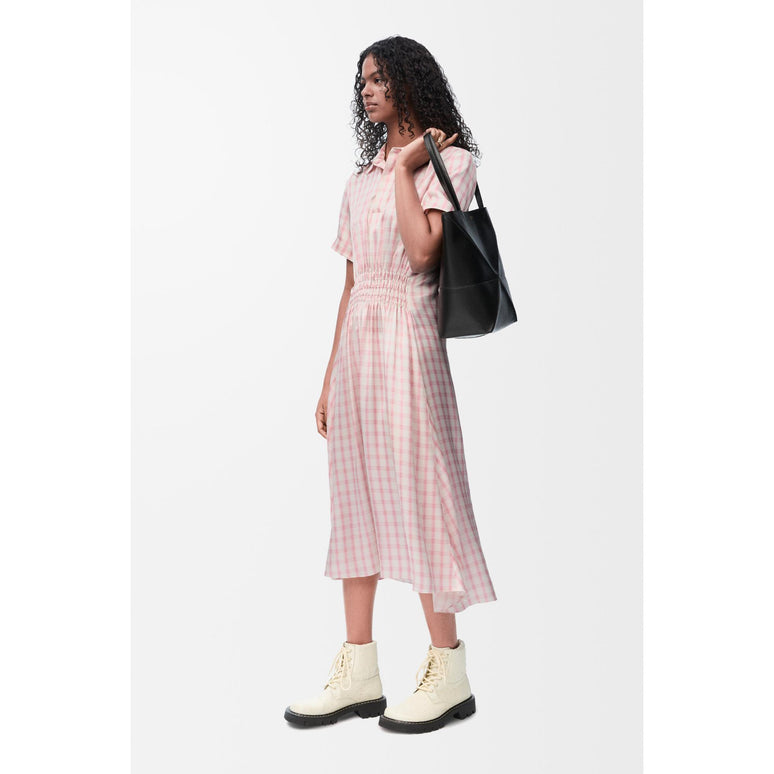 [STAFF ONLY] POLO DRESS_SILK_WHITE/PINK