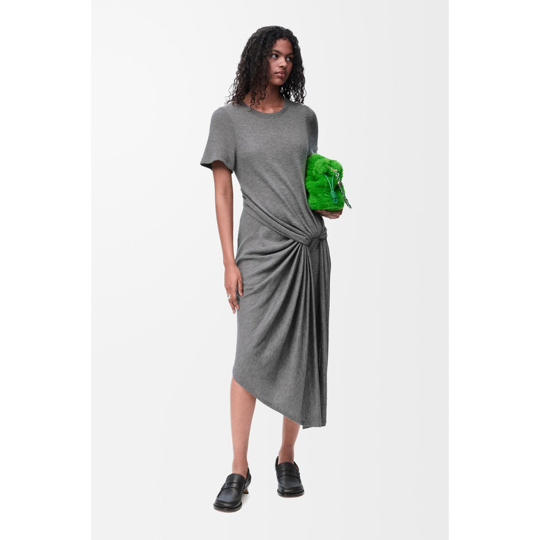 [STAFF ONLY] DRAPED DRESS AF_VISCOSE/CASHMERE_ANTHRACITE