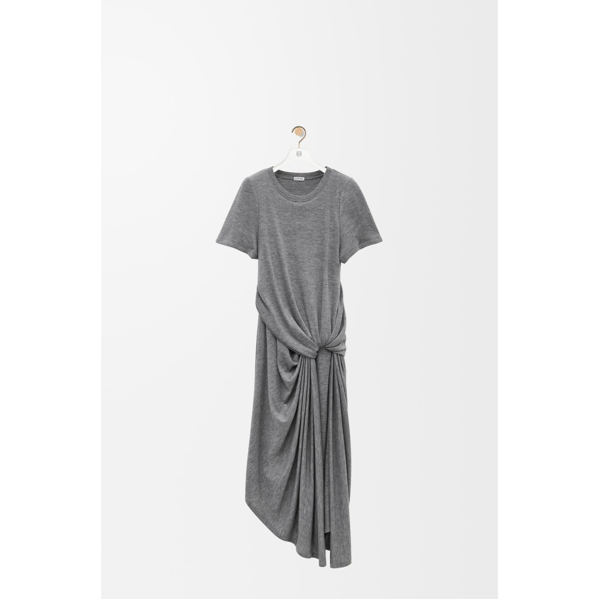 [STAFF ONLY] DRAPED DRESS AF_VISCOSE/CASHMERE_ANTHRACITE