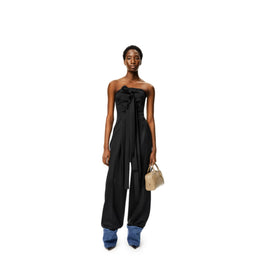 BUSTIER JUMPSUIT_WOOL/SILK_BLACK