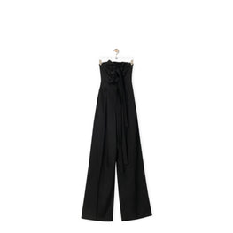 BUSTIER JUMPSUIT_WOOL/SILK_BLACK