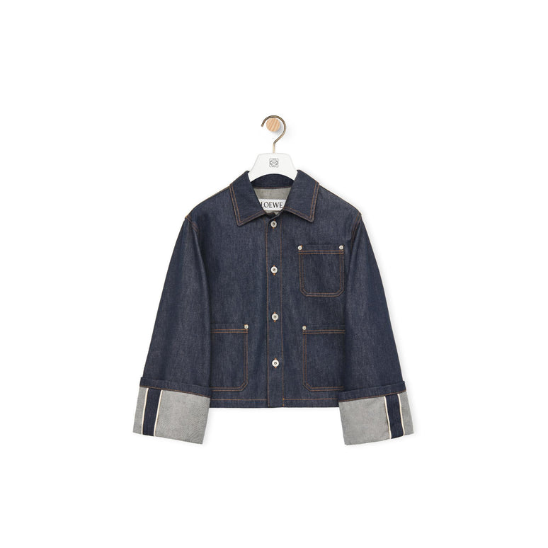 FISHERMAN TURN-UP JACKET_COTON_RAW DENIM