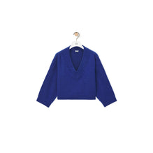 CROPPED SWEATER_WOOL/POLYAMIDE_BLUE