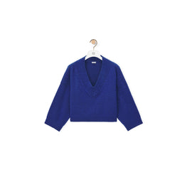 CROPPED SWEATER_WOOL/POLYAMIDE_BLUE