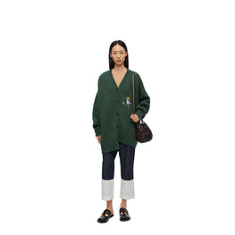 ASYMMETRIC CARDIGAN_MOHAIR/POLYAMID/WOOL_DARK GREEN