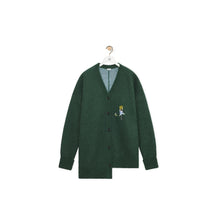 ASYMMETRIC CARDIGAN_MOHAIR/POLYAMID/WOOL_DARK GREEN
