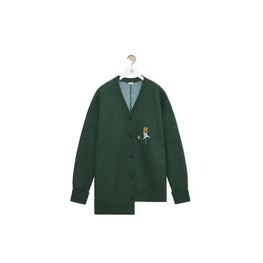 ASYMMETRIC CARDIGAN_MOHAIR/POLYAMID/WOOL_DARK GREEN