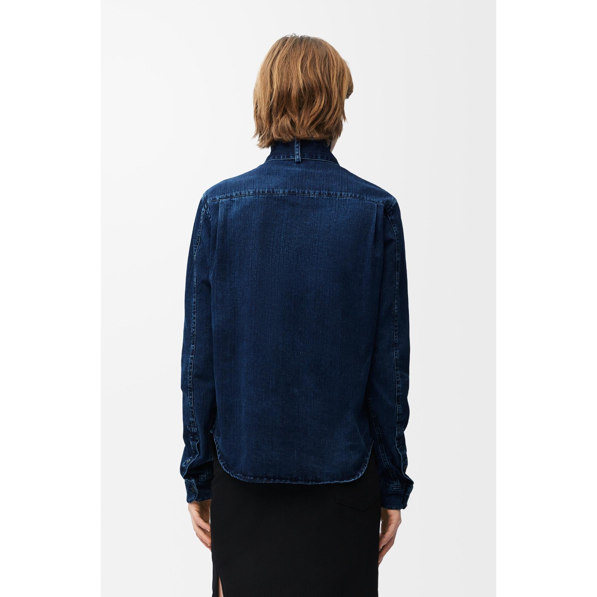 [STAFF ONLY] BOW SHIRT_COTON_WASHED INDIGO