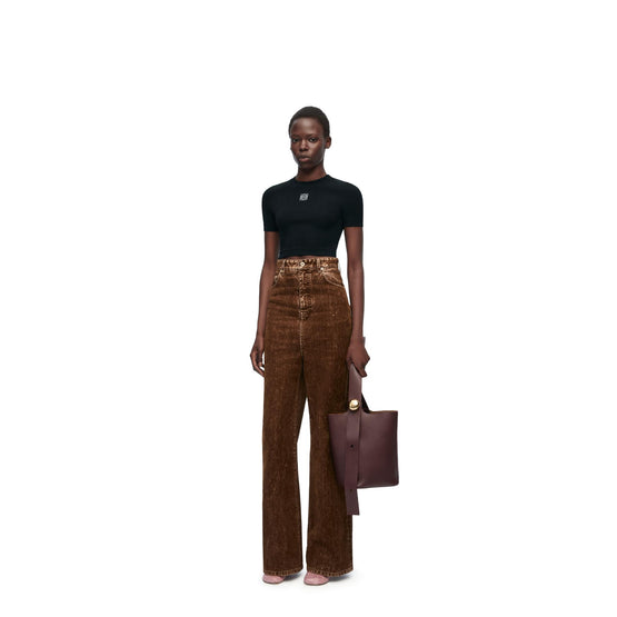 CROPPED TOP_COTTON/ELASTAN_BLACK